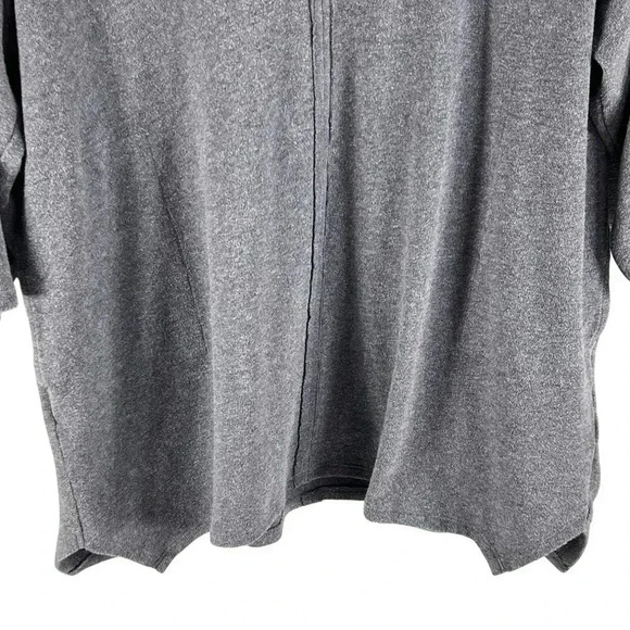 J Jill PURE JILL Womens L RELAXED KNIT 147021 Dark Charcoal Heather PONCHO Tunic - Picture 13 of 13